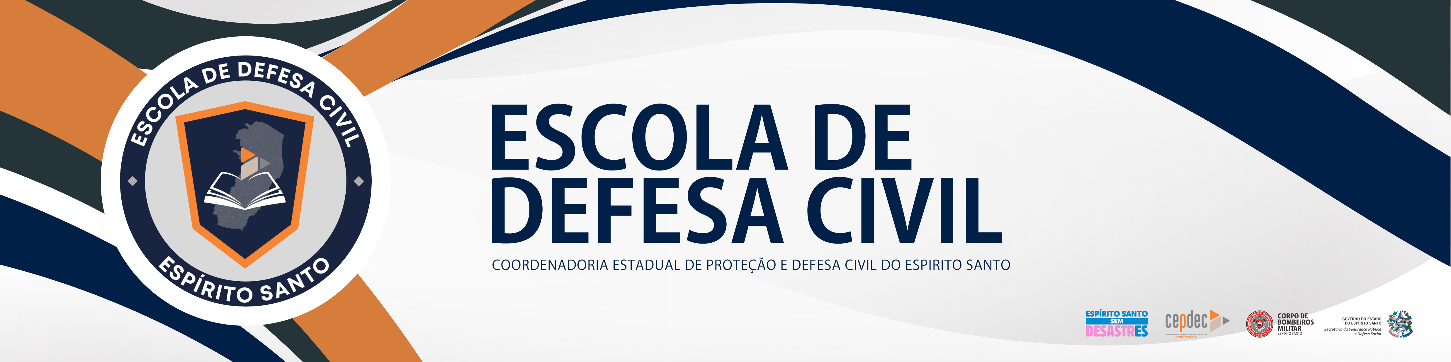 Banner da escola de defesa civil do estado do espírito santo