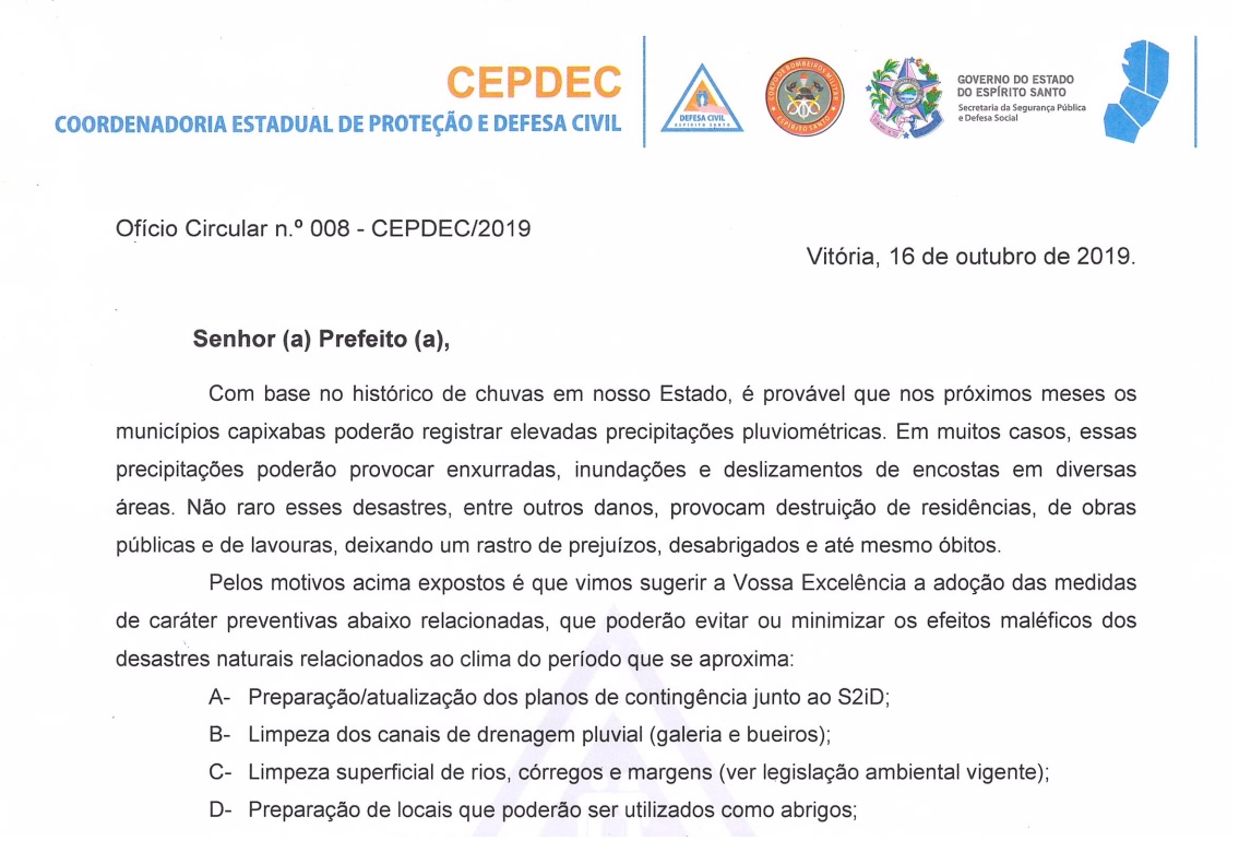 Ofício Circular n 008-CEPDEC-2019